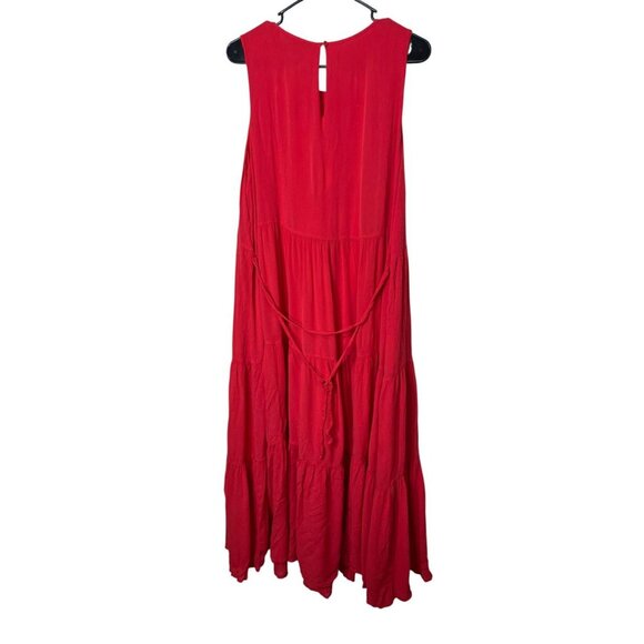Banana Republic Red Maxi Dress Sleeveless - Picture 5 of 9